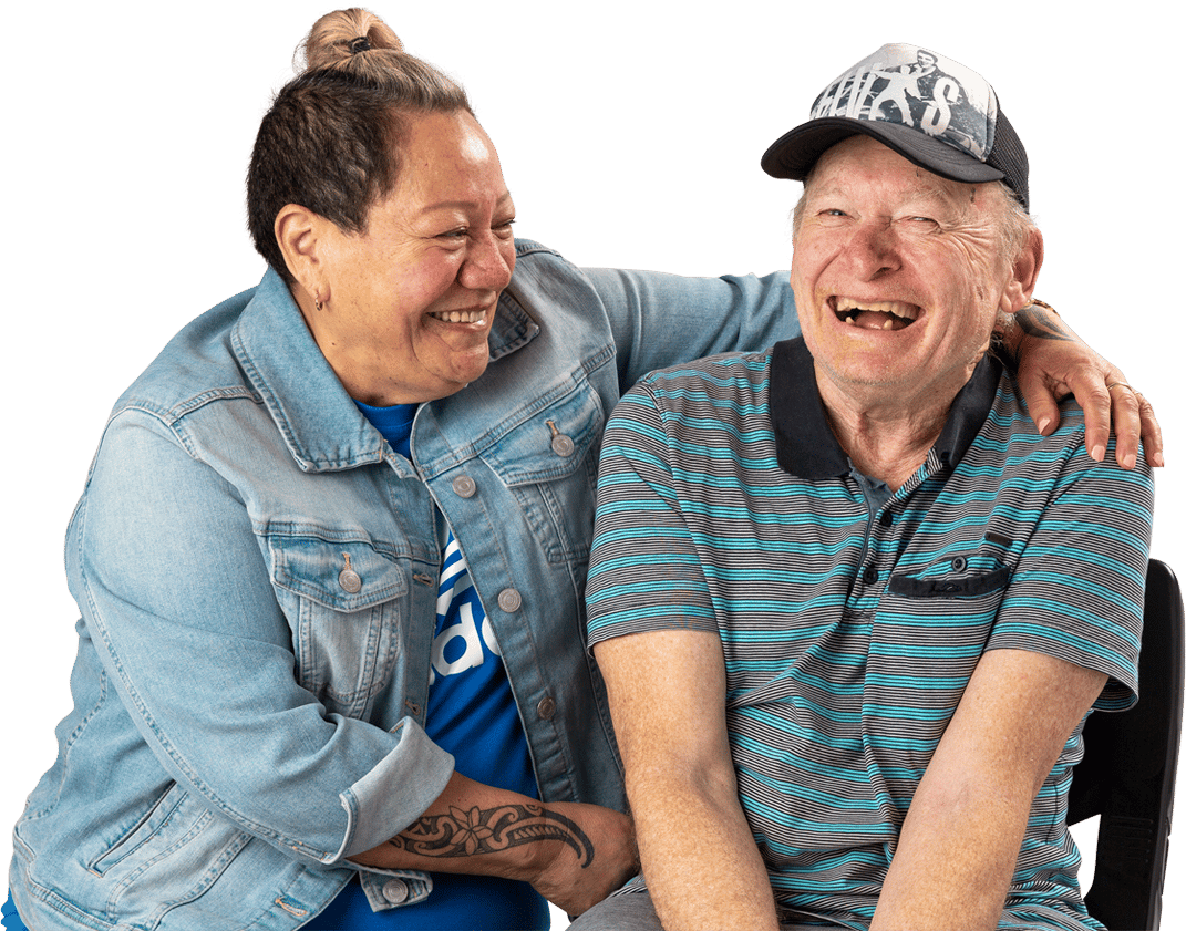 A together² support worker welcoming a participant at our Rozelle Neighbourhood Centre
